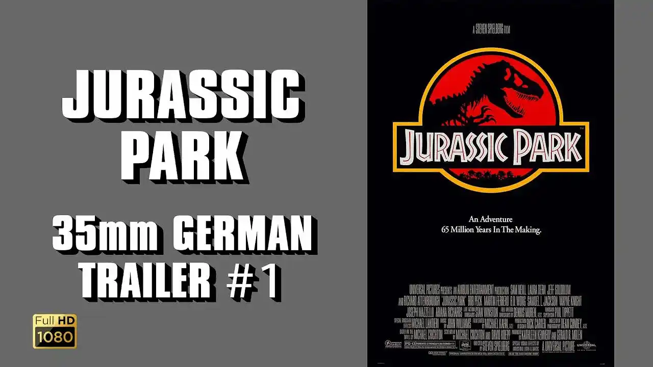 Jurassic Park (1993) - 35mm Kino Trailer #1 HD