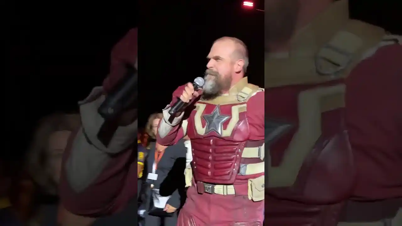 The Red Guardian (aka David Harbour) suited up for Hall H.