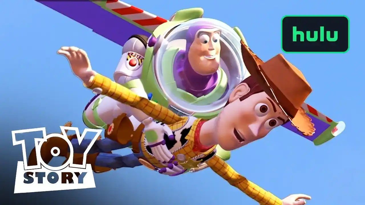 Woody and Buzz Take Flight | Toy Story | Hulu