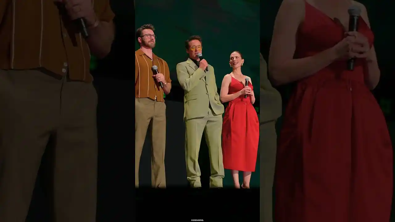 Robert Downey Jr., Chris Evans, & Hayley Atwell assemble on the #D23 stage