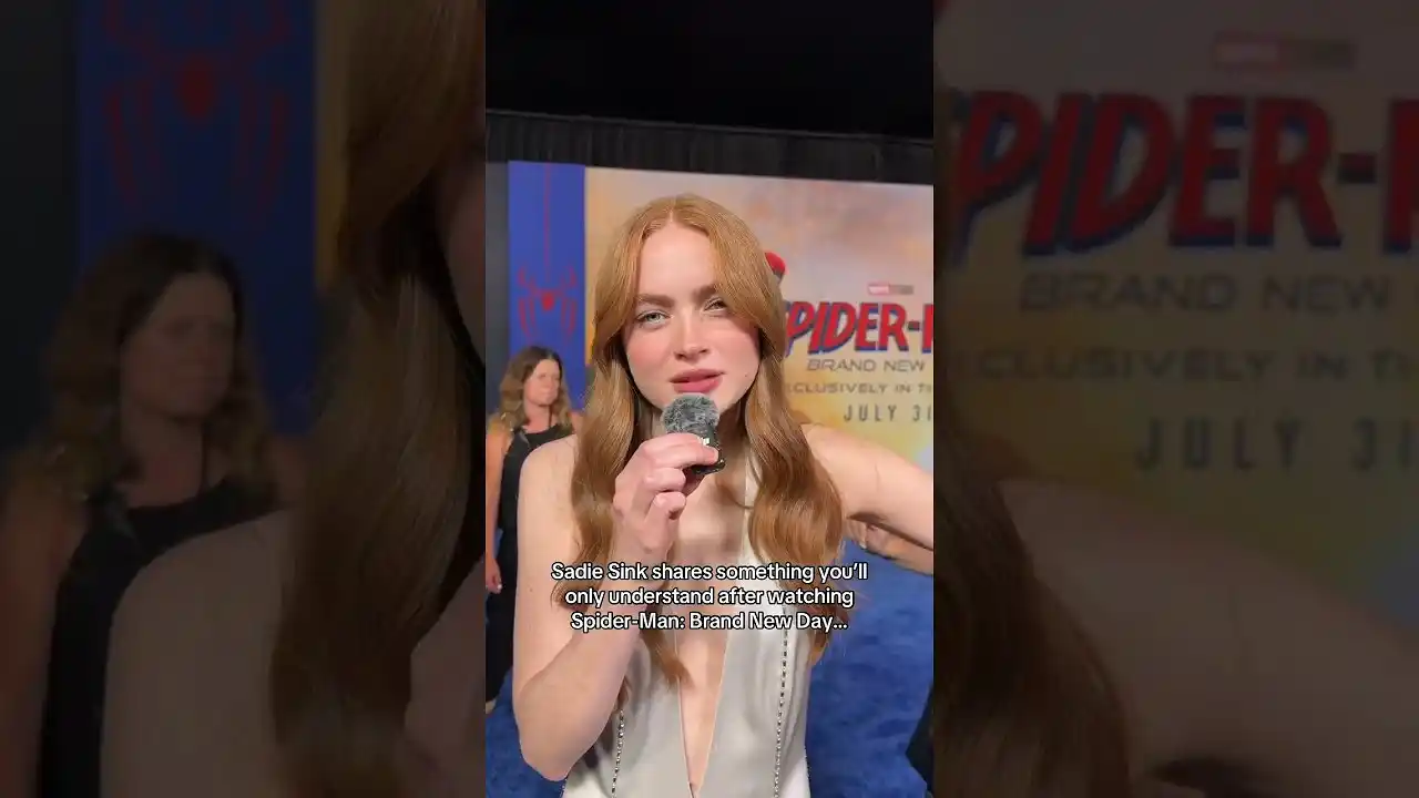 Video: A one word tease from Sadie Sink for #SpiderManBrandNewDay 👀