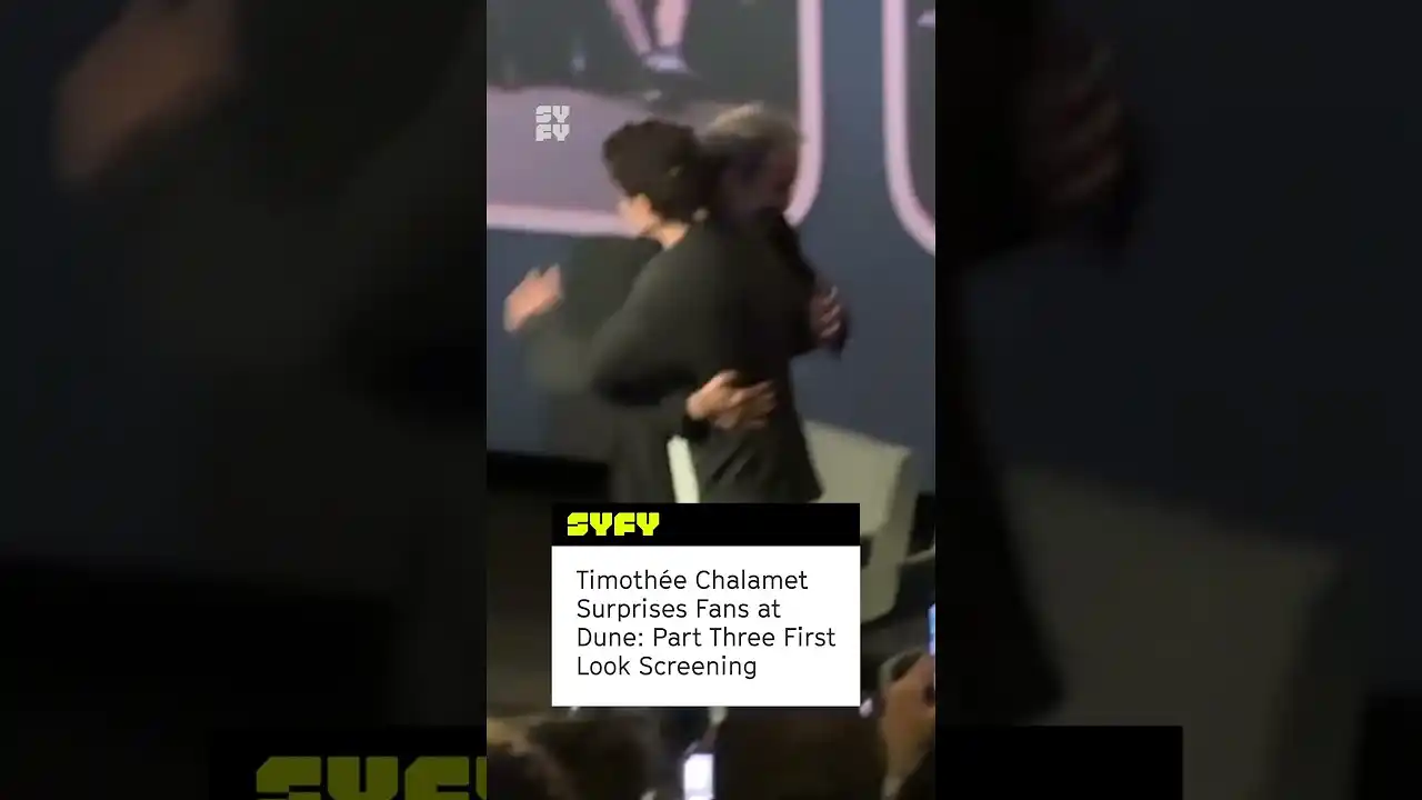 Video: Timothée Chalamet surprised Dune: Part 3 fans at an event #SYFY #Dune3 #TimotheeChalamet