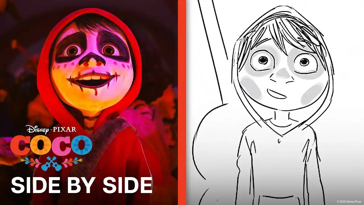 Video: Coco Side by Side | "Ernesto de la Cruz" Scene | Storyboards vs. Film