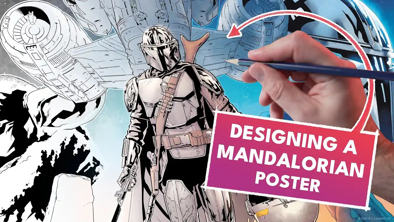 Video: How to Draw the Mandalorian and Grogu (ft. Artist Will Sliney) | Star Wars Illustrated