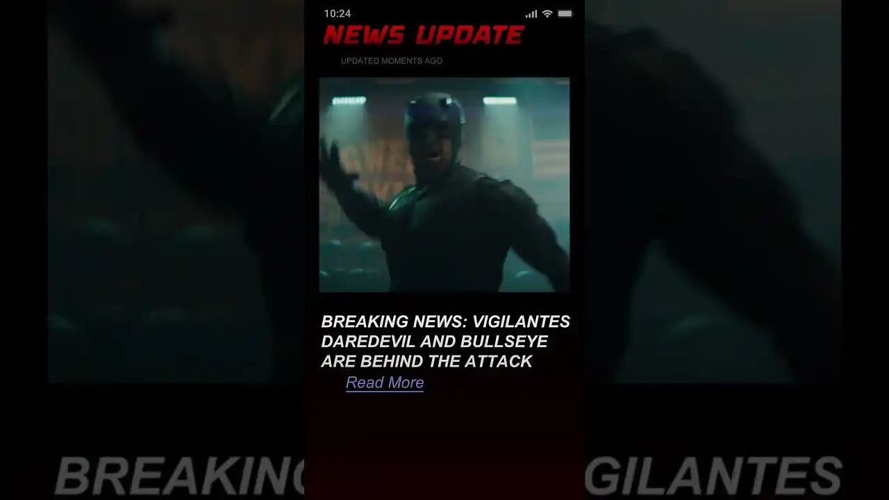 Video: News update: Daredevil and Bullseye appear at Mayor Fisk's boxing match.