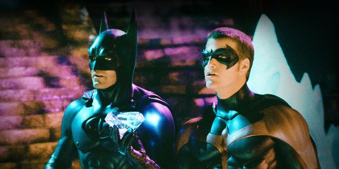 Batman (George Cllooney) und Robin/Richard „Dick“ Grayson (Chris O’Donnell)