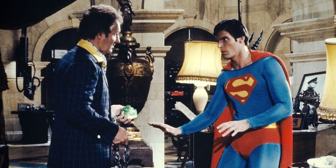Gene Hackman als Lex Luthor und Christopher Reeve als Superman Gene Hackman als Lex Luthor und Christopher Reeve als Superman