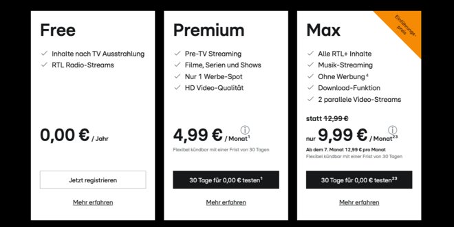 RTL Plus Abonnements RTL Plus Abonnements