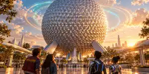 Bild zu: Disney+ verfilmt EPCOT-Attraktion: Catherine Laga’aia und Deacon Phillippe spielen in „Spaceship Earth“